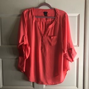 Torrid peach blouse